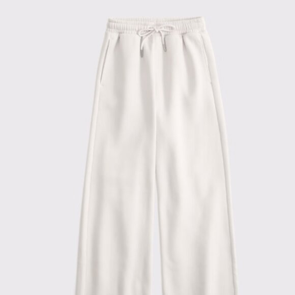 Abercrombie & Fitch High Rise Sunday Wide Leg Sweatpant SZ LARGE - Picture 4 of 5